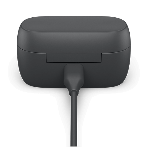 USB-C cable plugged into a charging case